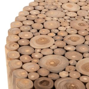Round coffee table Cooter Naturally teak branches solid wood - natural finish D100x40h Hm9862