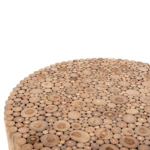 Round coffee table Cooter Naturally teak branches solid wood - natural finish D100x40h Hm9862