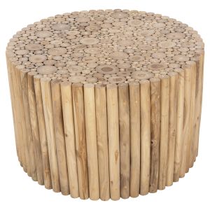 Round coffee table Cooter Naturally teak branches solid natural finish Hm9863 D80x50hcm