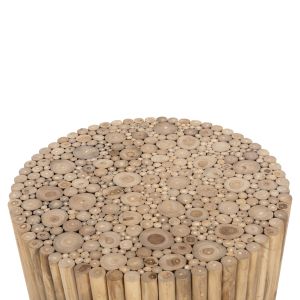 Round coffee table Cooter Naturally teak branches solid natural finish Hm9863 D80x50hcm