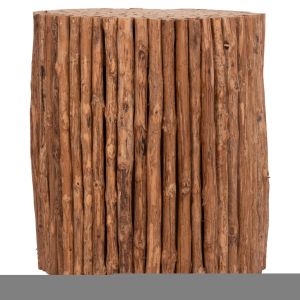 Round coffee table Drifter Hm4443 made of smooth wooden fabric in natural color Φ36x40cm.