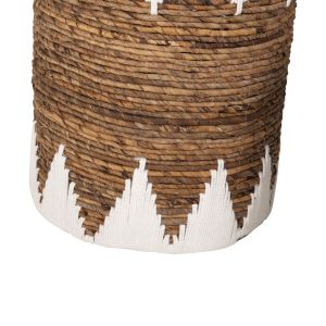 Кръгли кошници без капак 3 бр,, естествен/бял, D42x56hcm Hm4307