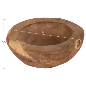 Купа Yoki от тиково дърво, D19x6,5cm Hm9626