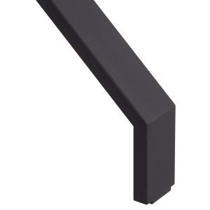 Kitchen table Lana Hm18221.04 melamine in natural wood color-black metal legs 140x70x72.5hcm.