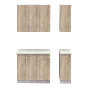 Kitchen module Festa II melamine in sonoma color 120x60x85cm