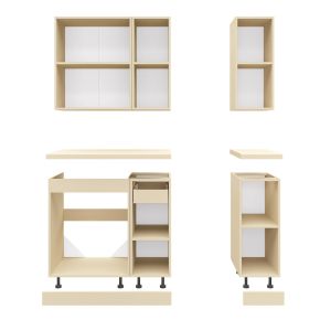 Kitchen modular set melamine and laminate sonoma color 120x47x84.8cm Hm2465.01