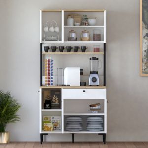 Кухненски шкаф Lenner бяло-сонома 90x45x184см