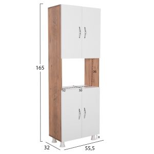 Кухненски шкаф Rad Hm18196.04 меламин в натурален цвят-бяло 55,5x32x165hcm.