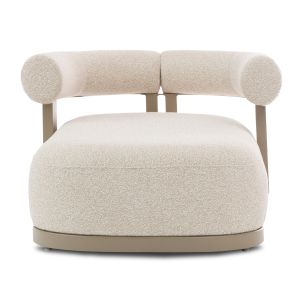 Кушетка само Deccard Sm6467.02 алуминий и плат бежов 169.5x95x59.5всм