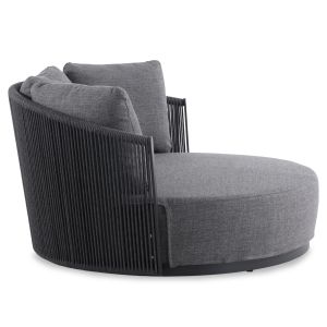 Кушетка серия Lorien Sm6413.02 алуминиеви въжеви възглавници, синьо 163x158.5x82h