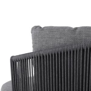 Кушетка серия Lorien Sm6413.02 алуминиеви въжеви възглавници, синьо 163x158.5x82h