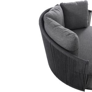 Кушетка серия Lorien Sm6413.02 алуминиеви въжеви възглавници, синьо 163x158.5x82h