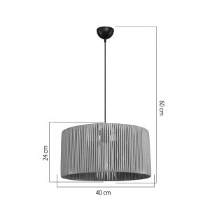 Lambu ceiling lamp e27 in natural lampshade Φ40x20cm