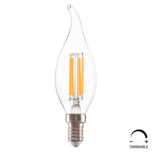 Led Lamp Hm4047,01 with Filament 6w E14 3000k Transparent Dimmable