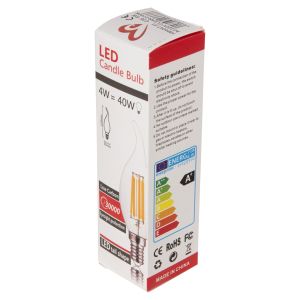 Led Lamp Hm4047,01 with Filament 6w E14 3000k Transparent Dimmable