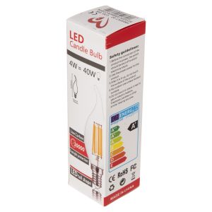 Led Lamp Hm4047,02 with Filament 6w E14 3000k Gold Dimmable
