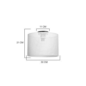 Plega fabric lamp in brown color D30x21cm