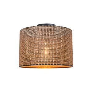 Plega fabric lamp in brown color D30x21cm