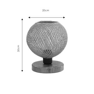 Table lamp Povilia beige-black D20x30cm