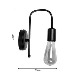 Wall lamp Habni metal black 20x20x25cm