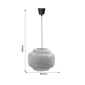 Ceiling lamp Forsy bamboo boho style D42x180cm