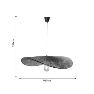 Ceiling lamp Haris paper filaments D60x158cm
