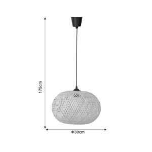 Ceiling lamp Universe natural bamboo boho style D38x175cm