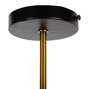 Ceiling or wall lamp black metal copper gold accents industrial style D21x31hcm Hm4121