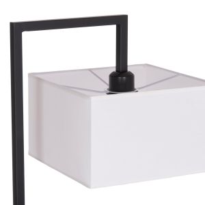 Lantern Brans Hm7532.11 black metal - white PVC cover 25x33x170cm.