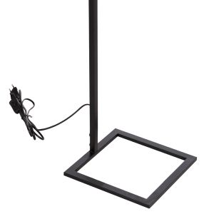 Lantern Brans Hm7532.11 black metal - white PVC cover 25x33x170cm.