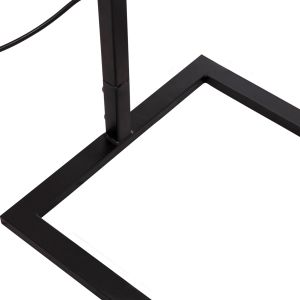 Lantern Brans Hm7532.11 black metal - white PVC cover 25x33x170cm.