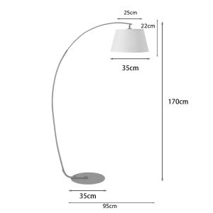 Lantern Glinze white metal 90x38x180cm