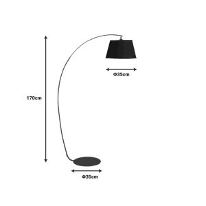 Lantern Glinze black metal 90x38x170cm