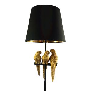 Safore Inart E27 black-gold metal lamp D37x164.5cm