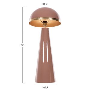 Smush lantern, metal in salmon and gold with rotating cap D36.5x84cm Hm4257.06