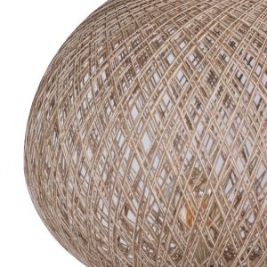 Beige lantern with wooden stand and rope cap Hm7376,01 D38x145