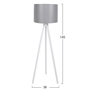 Lantern in white and gray D38x145cm Hm7272.06