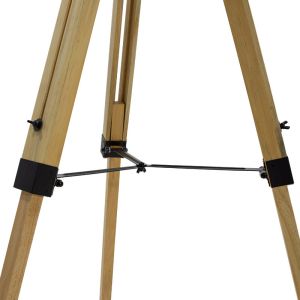 Tripod lantern with wooden stand D34-41x65x145cm