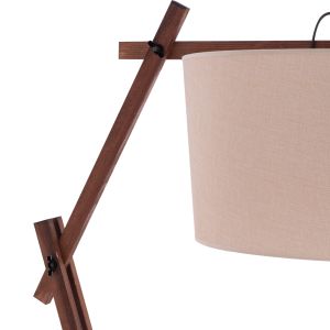 Tripod lamp with beige cap 54x54x170hcm Hm7694,01