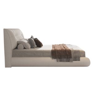 Легло Ascott с място за съхранение Sm736.03 кремав плат - за матрак 160x200см.