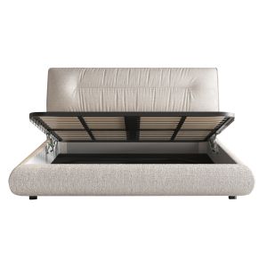 Легло Ascott с място за съхранение Sm736.03 кремав плат - за матрак 160x200см.