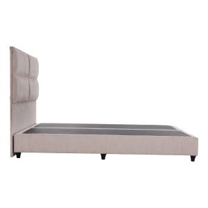 King-size bed Milo made of beige fabric Hm628.32 for a mattress 180x200cm.