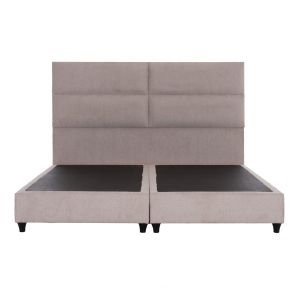 King-size bed Milo made of beige fabric Hm628.32 for a mattress 180x200cm.