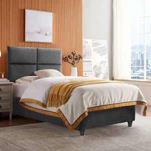 Легло Milo Hm652,01 сив плат 90x200