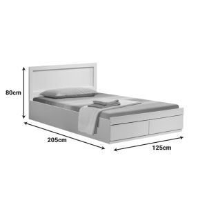Легло Olympus с чекмедже в бял цвят 120x200см