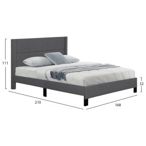 Легло Trillop Hm666.12 сив плат - 160x200 см. матрак