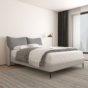 Легло британия Sm735.01 сив плат и винил - за матрак 160x200см.