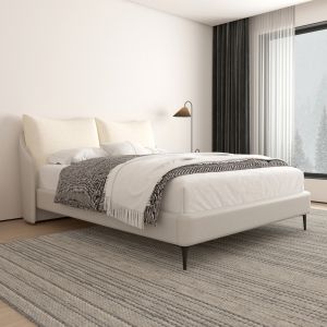 Легло британия Sm735.03 бежов плат и винил - за матрак 160x200см.