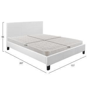 Легло с матрак Becca Hm21283.01 бял пу-матрак 150x200см