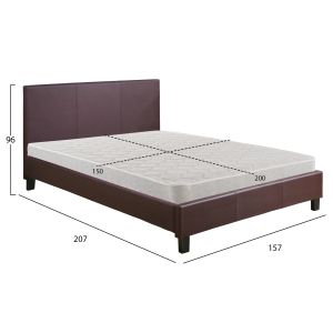 Легло с матрак Becca Hm21283.02 кафяв пу-матрак 150x200см